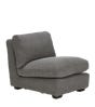 Savile Linen Armless Sofa Chair - Charcoal