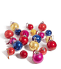 Set of 20 Glass Bauble Tree Decorations - Multi