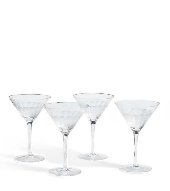 Set of Four Small Ranelagh Cocktail Glasses - Clear