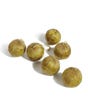 Set of Six Feather Ball Tree Decorations - Chartreuse