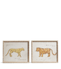 Set of Two Framed Sasan Animal Prints - Multi