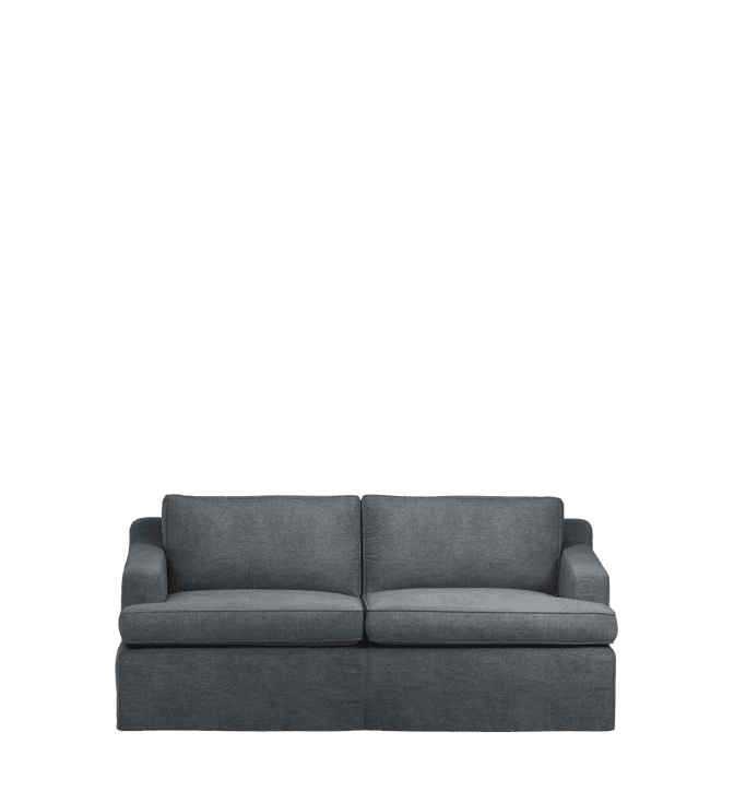Linen Loose Cover for Beale 2-Seater Sofa – Pewter