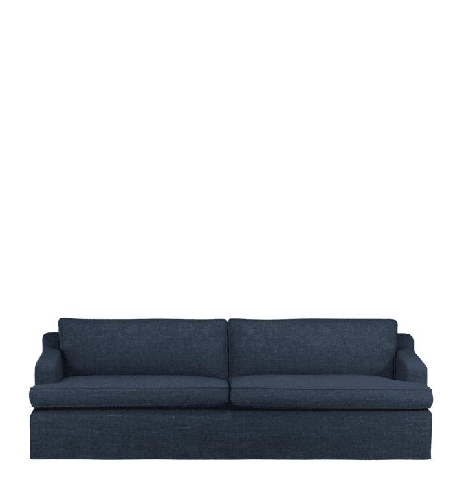 Linen Loose Cover for Beale 3-Seater Sofa – Midnight Blue