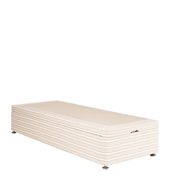 Single Divan Bed Base without Drawers - Natural