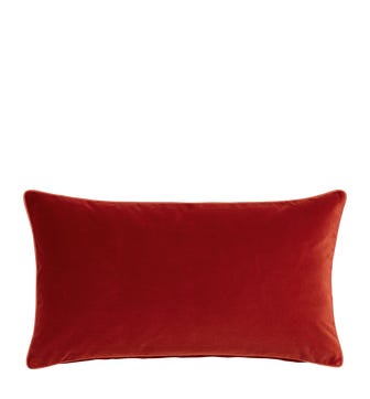 Small Plain Velvet Pillow Cover - Cinnamon