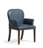 Stafford Chair with Arms - Smoke Blue Leather