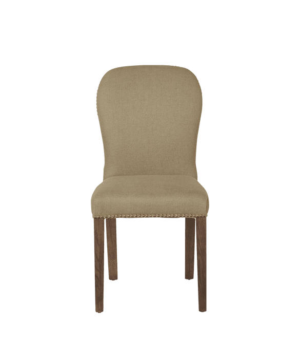 Stafford Linen Dining Chair - Wild Oats Wide Herringbone