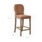 Leather Stafford Bar Stool - Aged Tobacco Leather