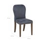 Stafford Leather Dining Chair - Smoke Blue