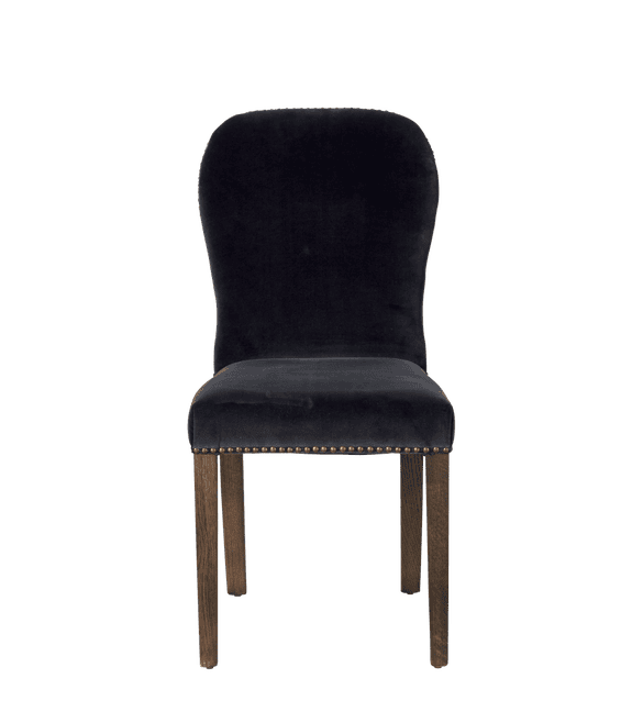 Stafford Velvet Chair - Charcoal