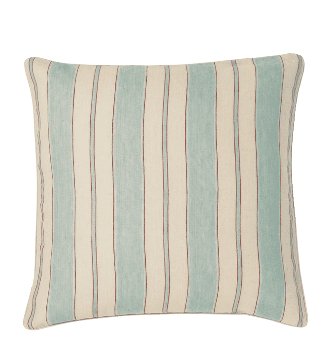 Stringa Stripe Linen Cushion Cover, Large - Pale Blue
