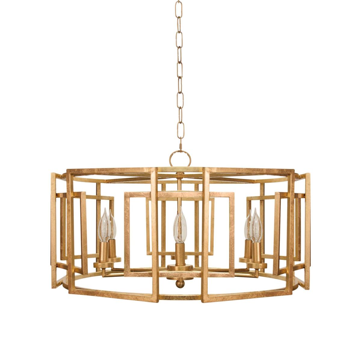 Oka Tamborim Chandelier - Brushed Gold