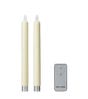 Pair of Tapered LED Candles - White
