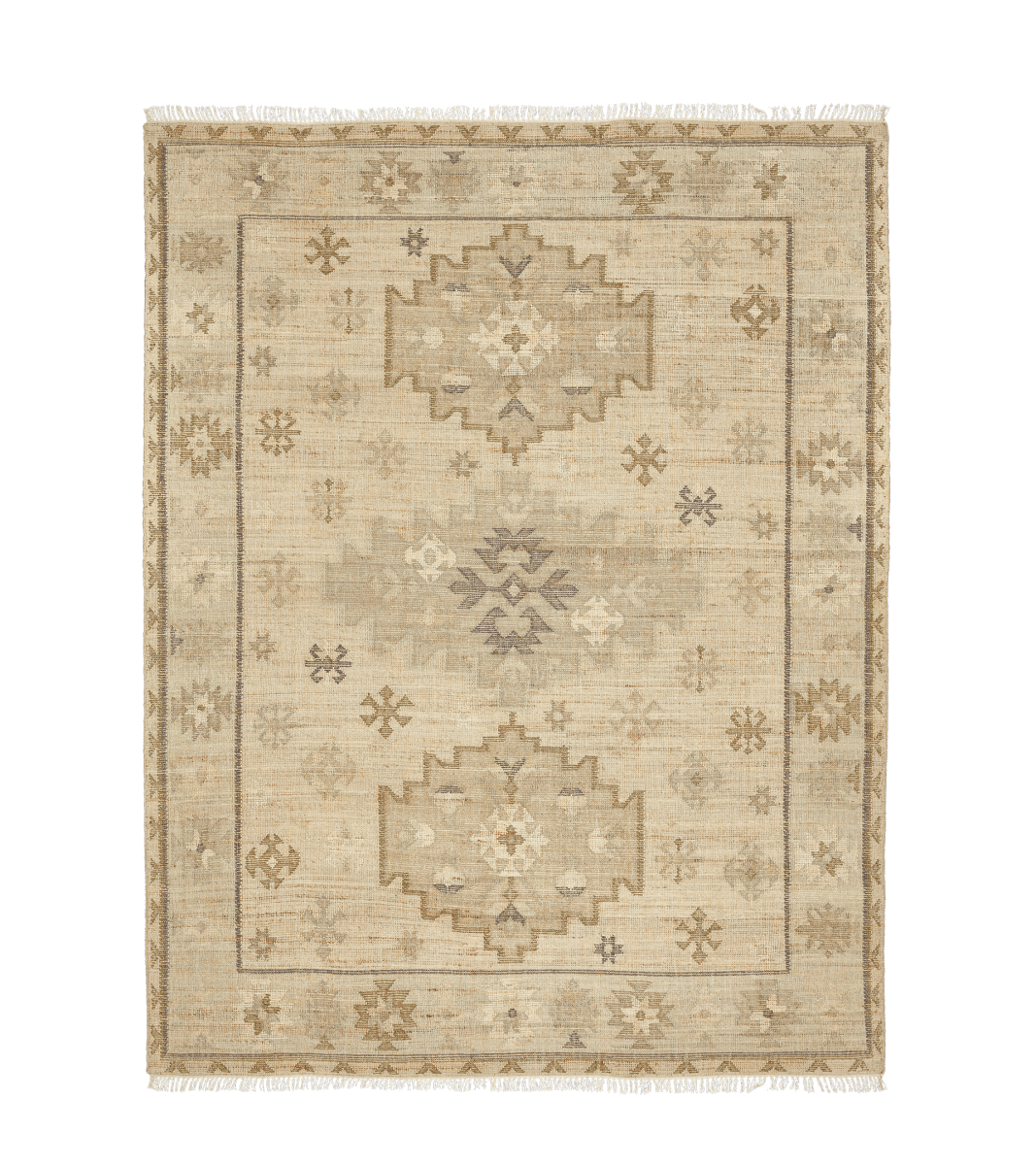 OKA, Tiarah Rug - Natural/Olive, Rugs, Jute