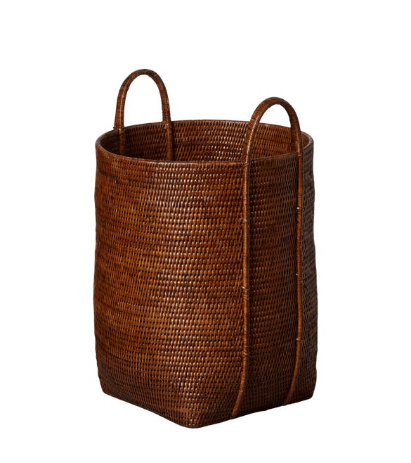 Tisser Rattan Laundry Basket - Brown