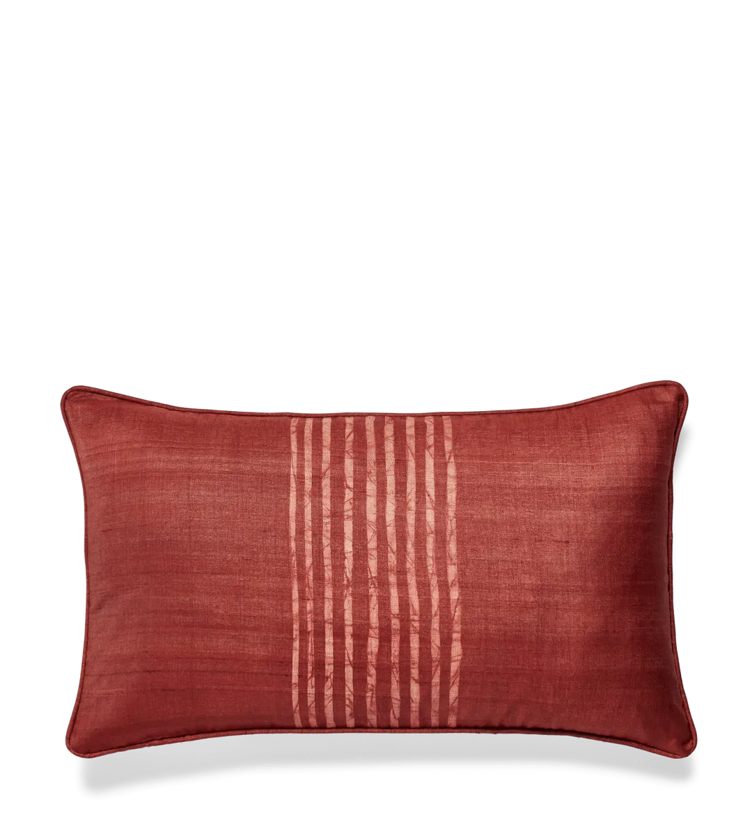 Tora Stripe Cushion Cover Red Madder OKA