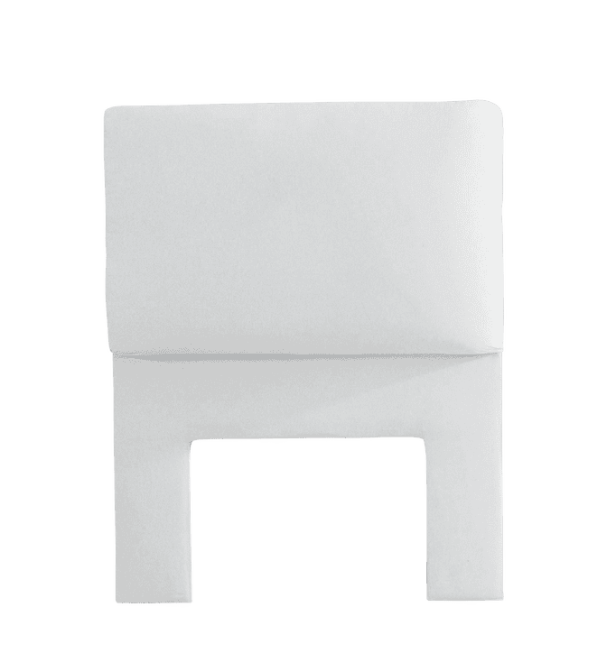 Double Headboard Slip Cover - White