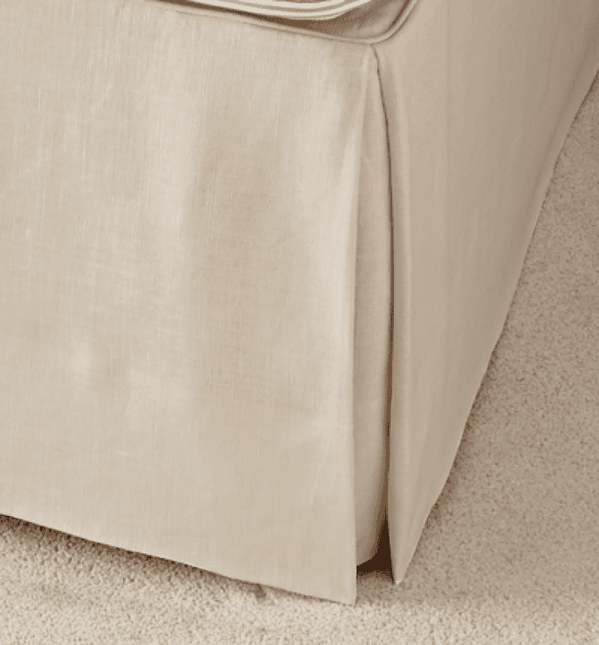 Bed Valance 100% Linen, King Size - Natural
