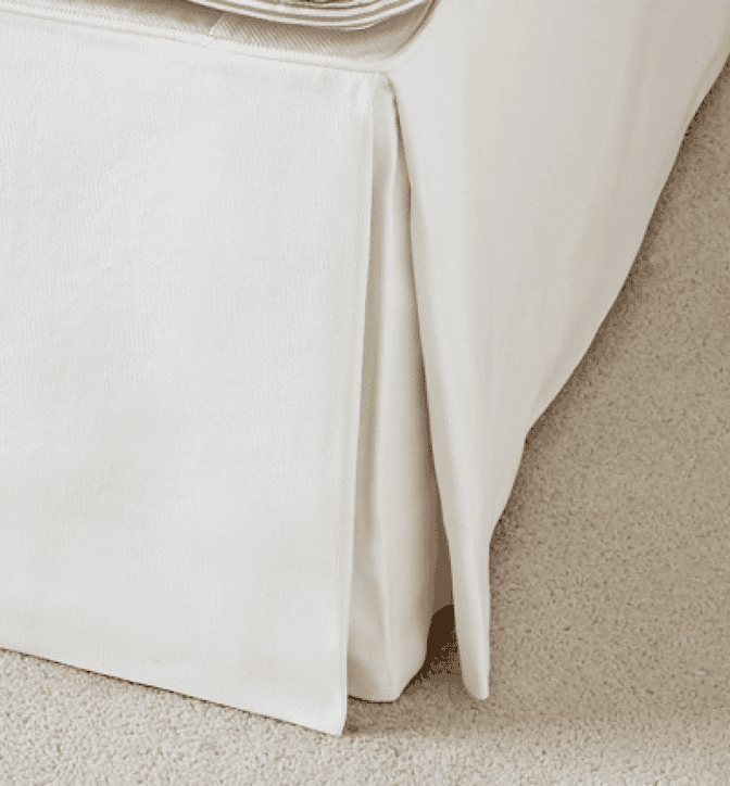 Bed Valance 100% Cotton, Super King - Off-White