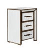 Versailles Side Table With Drawers - Antiqued Mirror