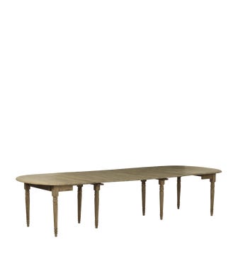 Pe2rth Extending Weathered Oak Dining Table - Wood