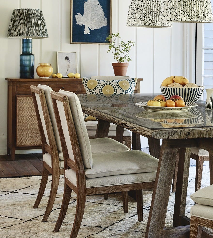 Country house dining table and chairs