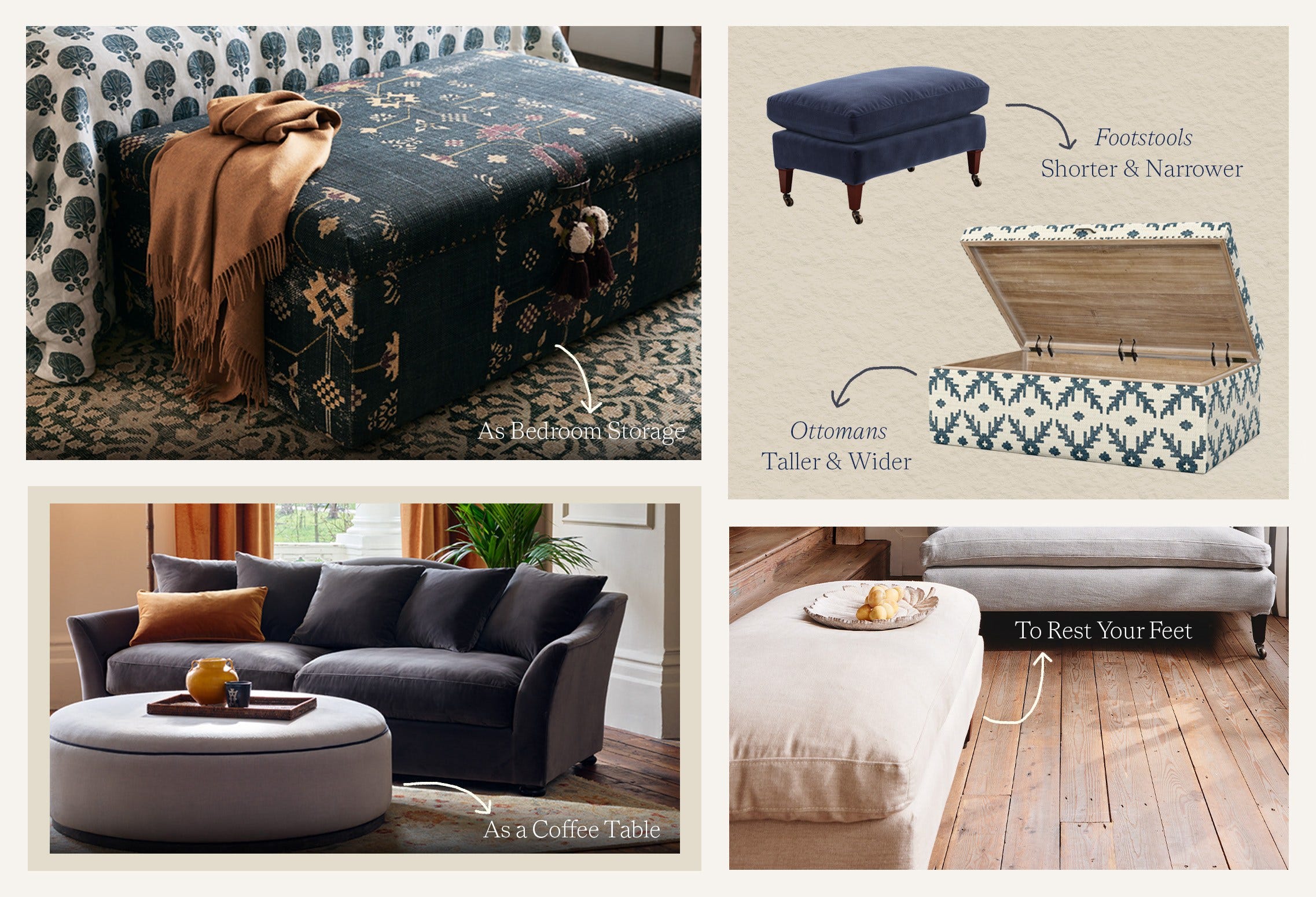 Footstools and ottomans discount