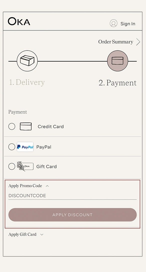 Discounts and voucher codes OKA